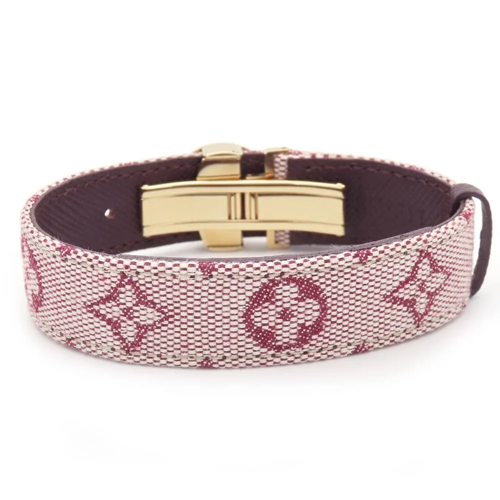 LOUIS VUITTON Pink Monogram Charm Bracelet